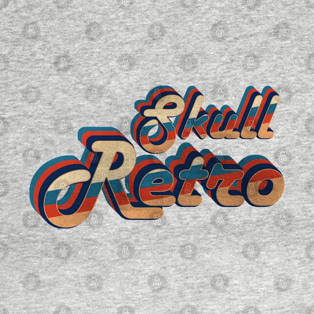 skull retro - vintage retro 70s future b by lord cobra